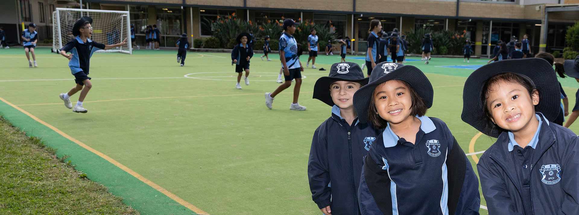 St Patrick's Primary Blacktown students on playground