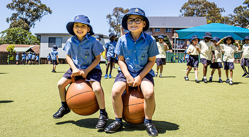 Happy Catholic Schools Parramatta Diocese playing outdoors