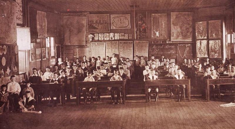 An old black and white photograph of Parramatta Marist Westmead which has links to the very first Catholic School in the colony.