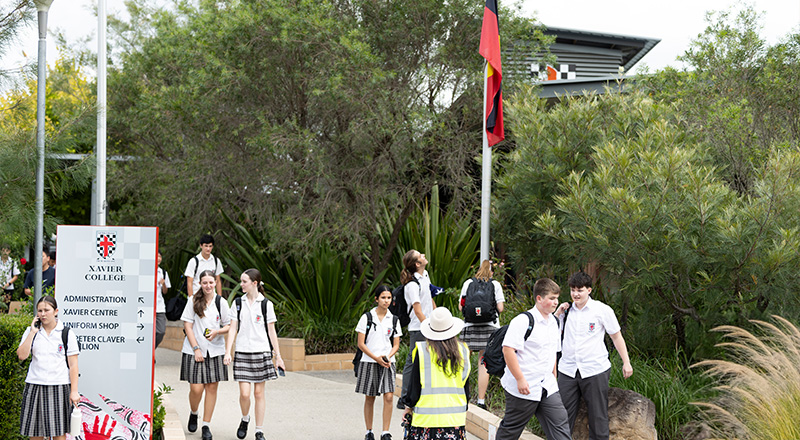 CSPD students on the Xavier College campus