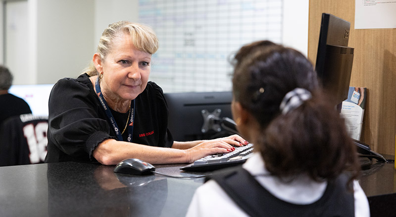 Receptionist at Xavier College Llandilo