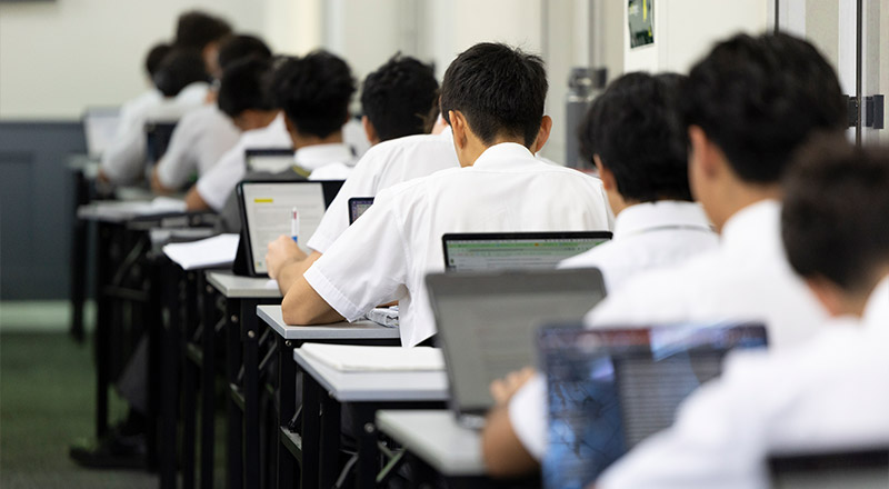 Parramatta Marist Westmead students taking exam