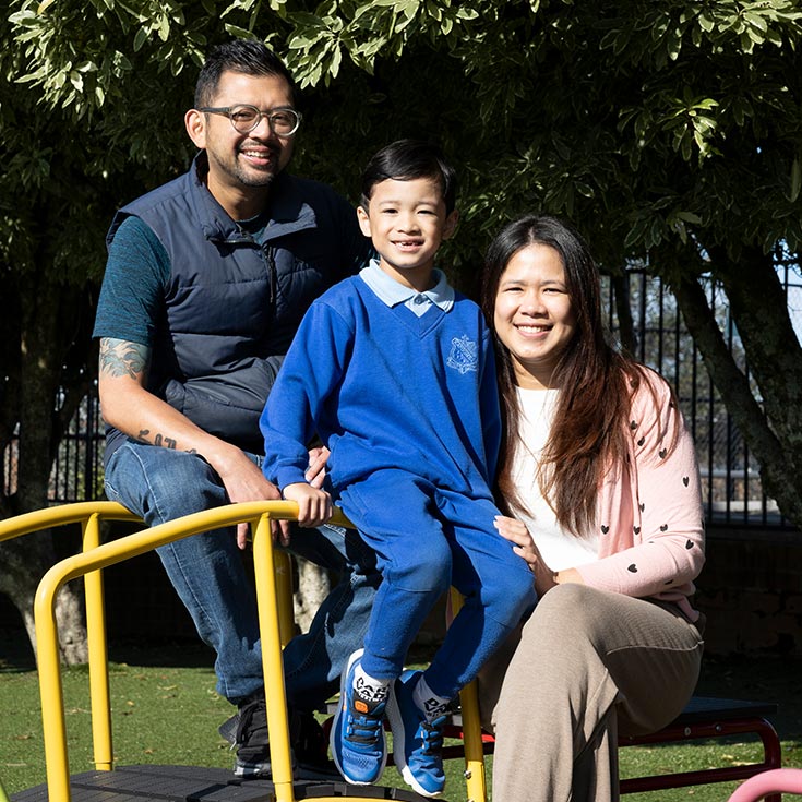Parents and students from St Canice's Primary Katoomba