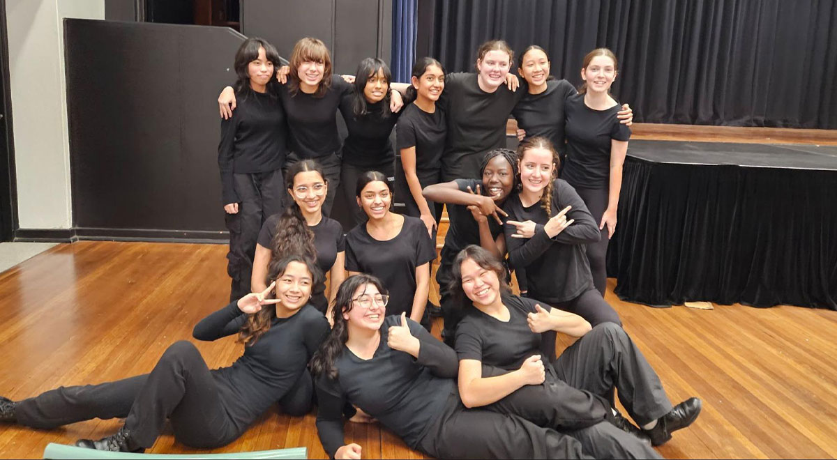 Catherine McAuley Westmead CAPTIVATE creative arts students posing