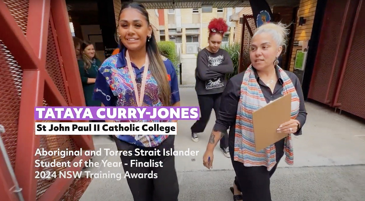 Tataya Curry-Jones NSW Training Awards Finalist St John Paul II Catholic College