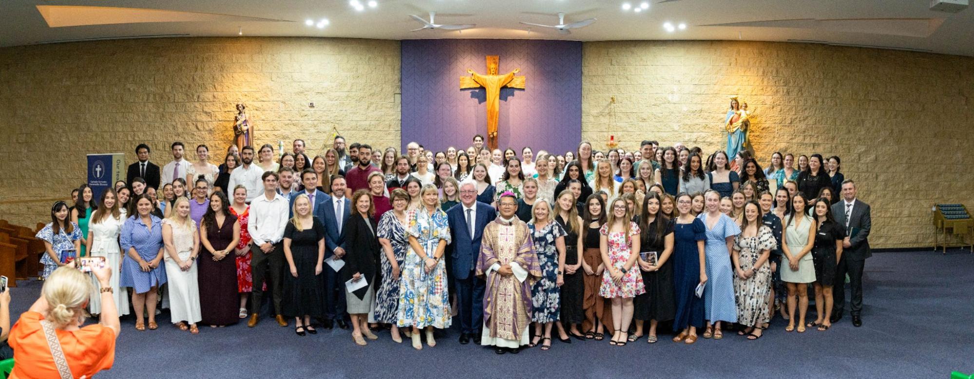 Bishop Vincent Long OFM Conv and Catholic Schools Parramatta Diocese leaders